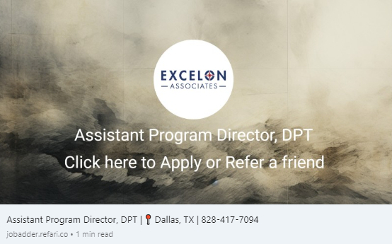 Assistant Program Director, DPT - Sample Job Description