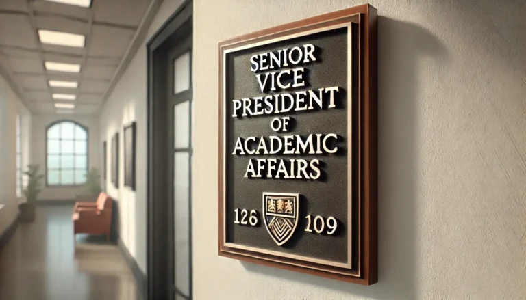 Senior Vice President of Academic Affairs