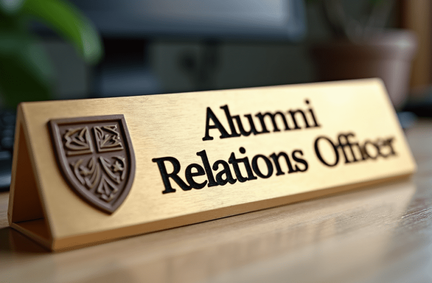 alumni relations officer sample job description