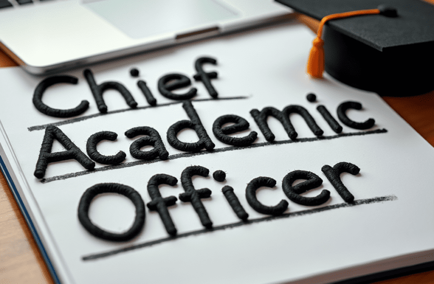 chief academic officer sample job description